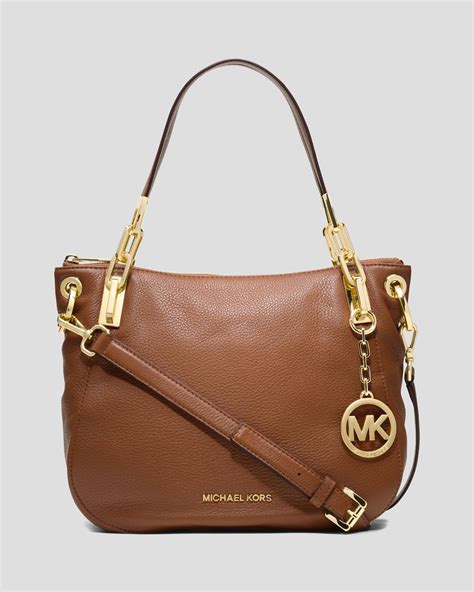 michael kors chelsea two-tone medium brown shoulder bag|Michael Kors small brown purse.